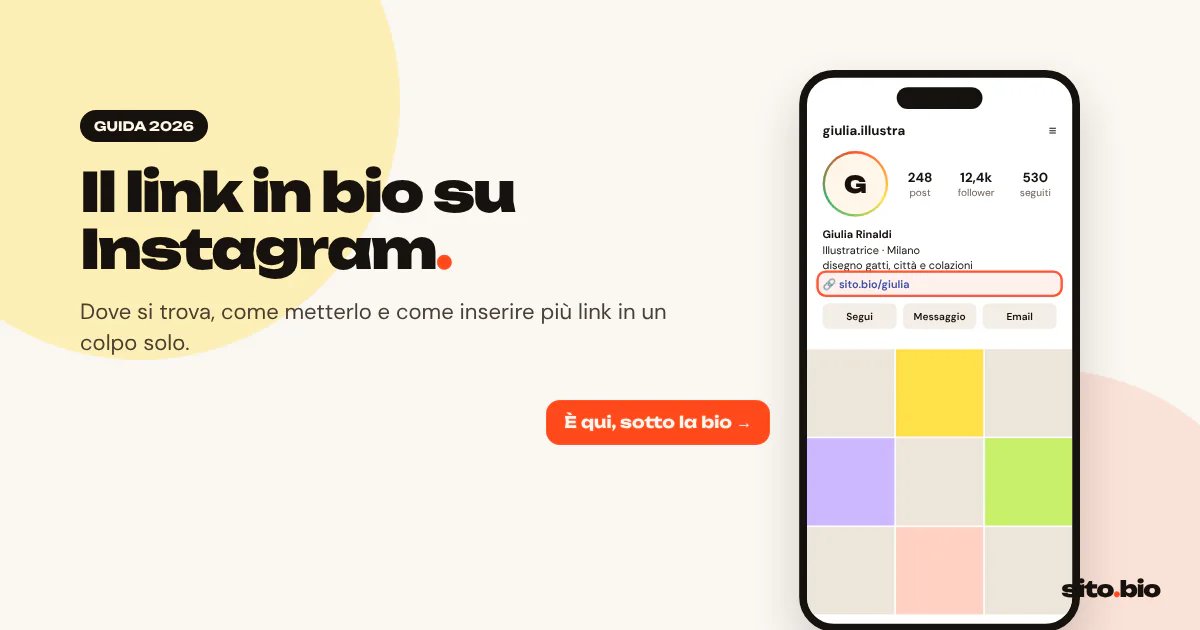 Dove si trova il link in bio su Instagram: nel profilo, sotto la biografia